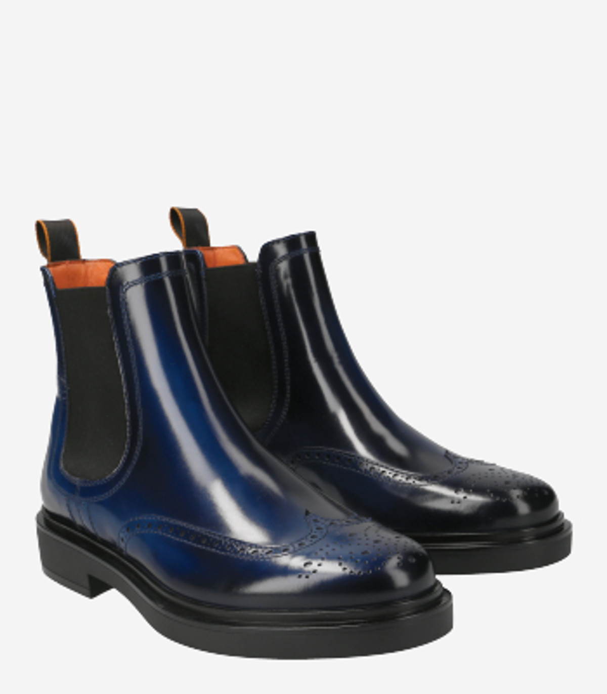 Mens Santoni Blue Suede Chelsea Pull On Boots US 8 Santoni Suede ankle boots - Blue - Men|MGMI17701JK4EGXXU60 main image 2