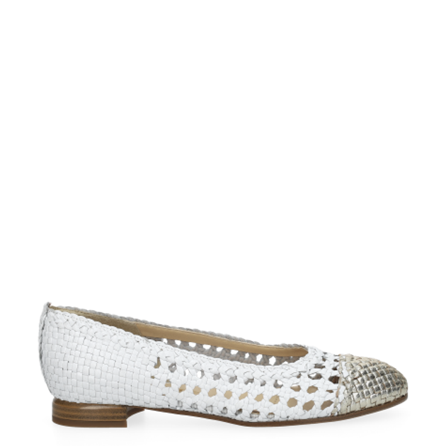 Brunate 19512 platinum/white ballerina in white
