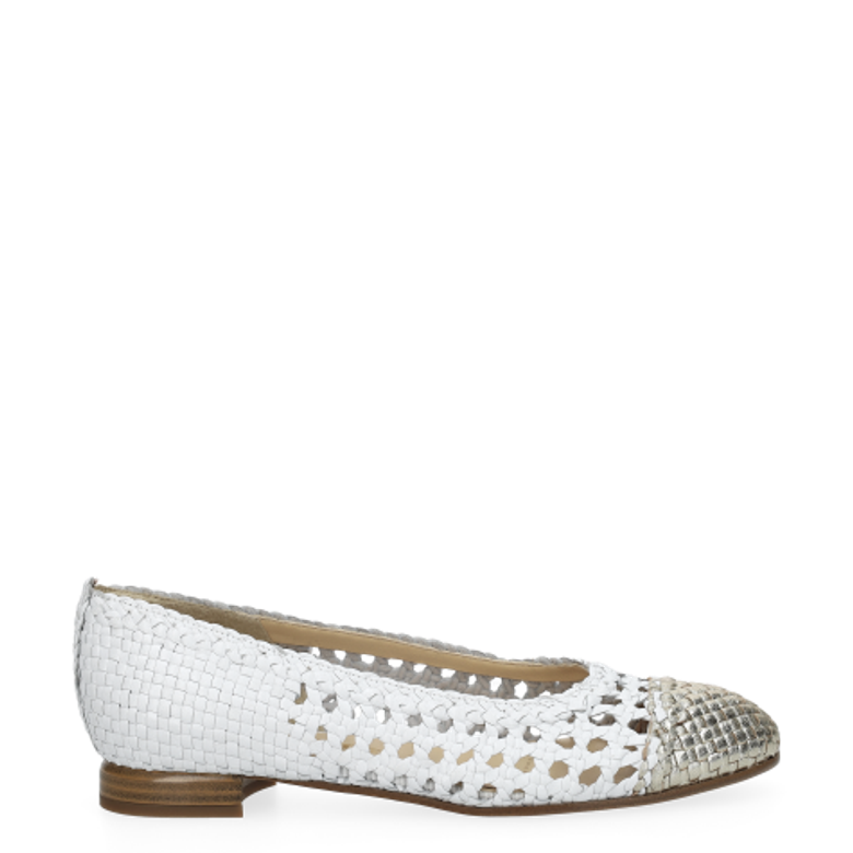 Brunate 19512 platinum/white ballerina in white