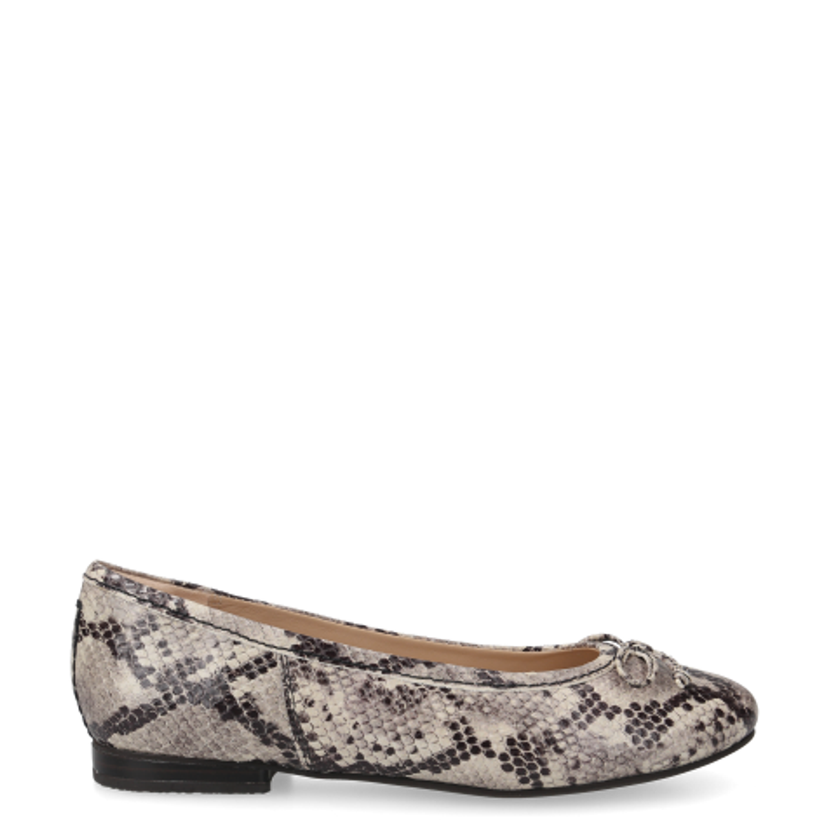 Romano Ballerina Donna In Pelle Tortora Con Effetto Rettile In Piccoli E Grandi Numeri 50741956