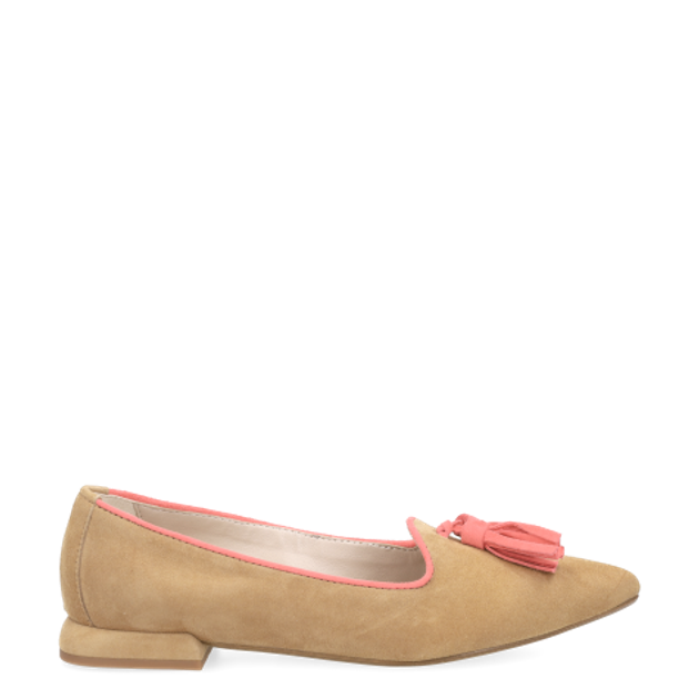 Lüke shoes PISA CUOIO/FRAGOLA ballerina in beige