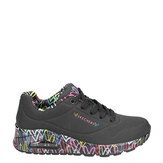 Skechers UNO LOVING LOVE sneaker in black