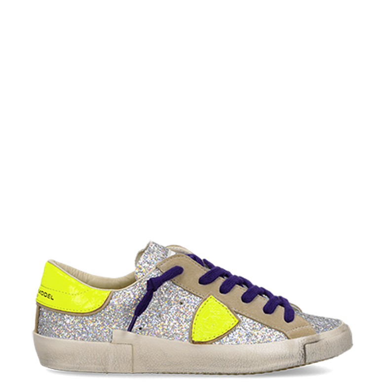 Philippe Model PRSX LOW sneaker in silver