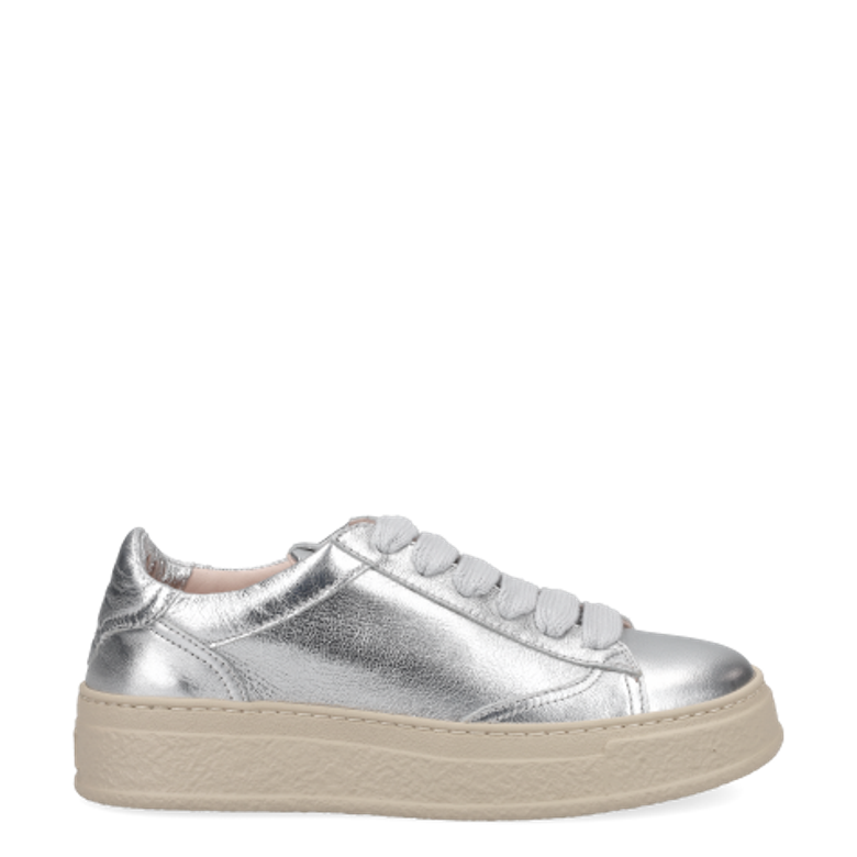 Attilio Giusti Leombruni GIULY LACE UP sneaker in silver