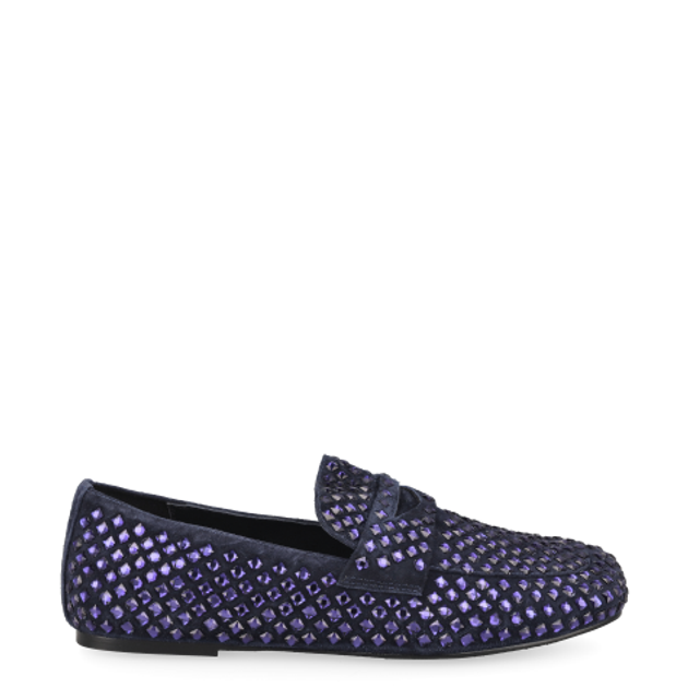 Strategia R57 NAVY STRASS Slipper & Mokassin in blau