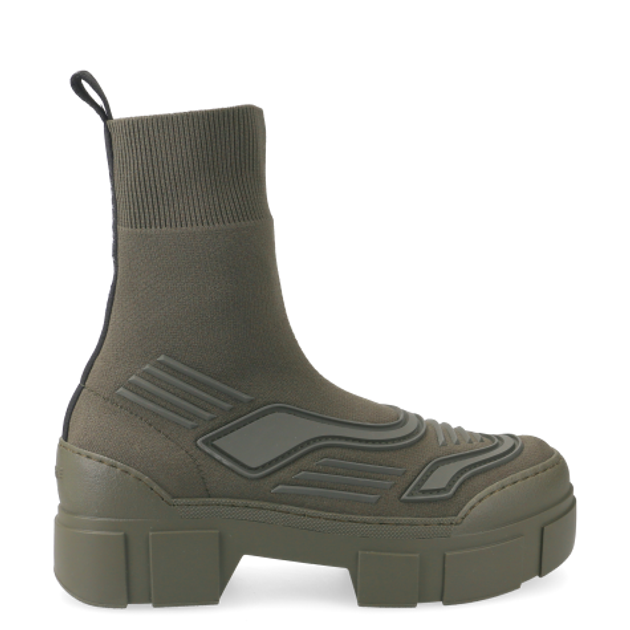 Linea Marche KNIT boots in green