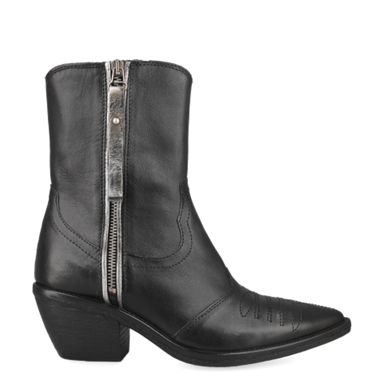 A.S.98 B84205 0001 NERO+ARGENTO Stiefeletten in schwarz