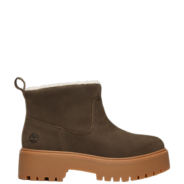 Timberland A283G STONE STREET MID WARM LINED BOOT warm lining in brown