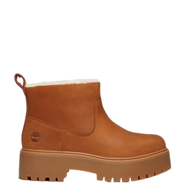 Timberland A283G STONE STREET MID WARM LINED BOOT warm lining in brown