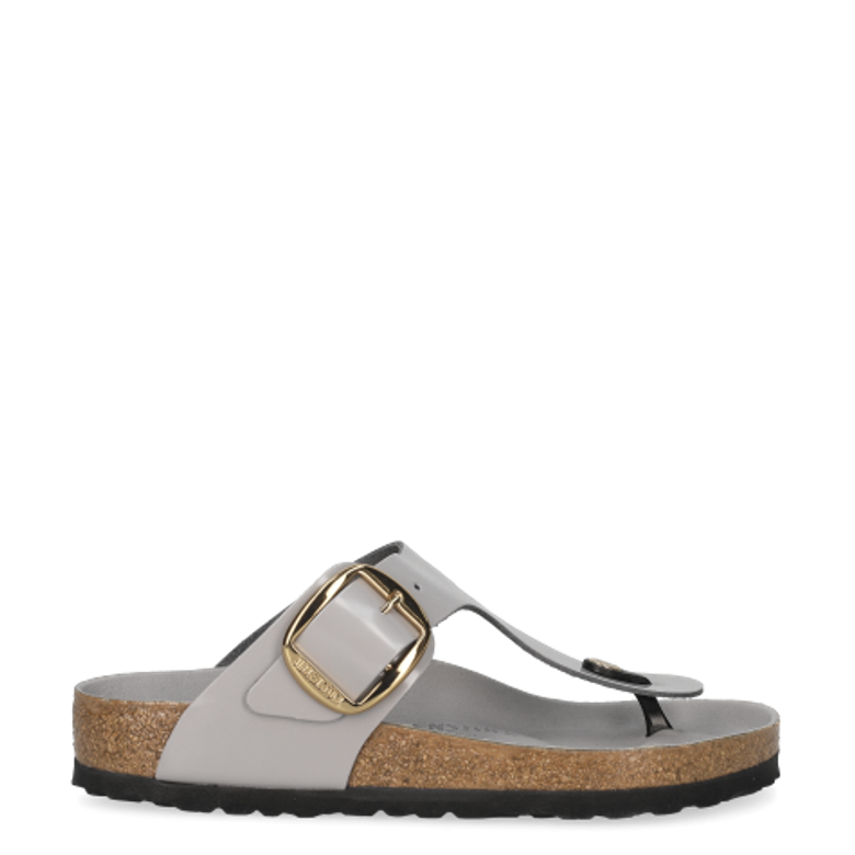Birkenstock 1029430 GIZEH BIG BUCKLE NATURAL LEATHER sandals in gray