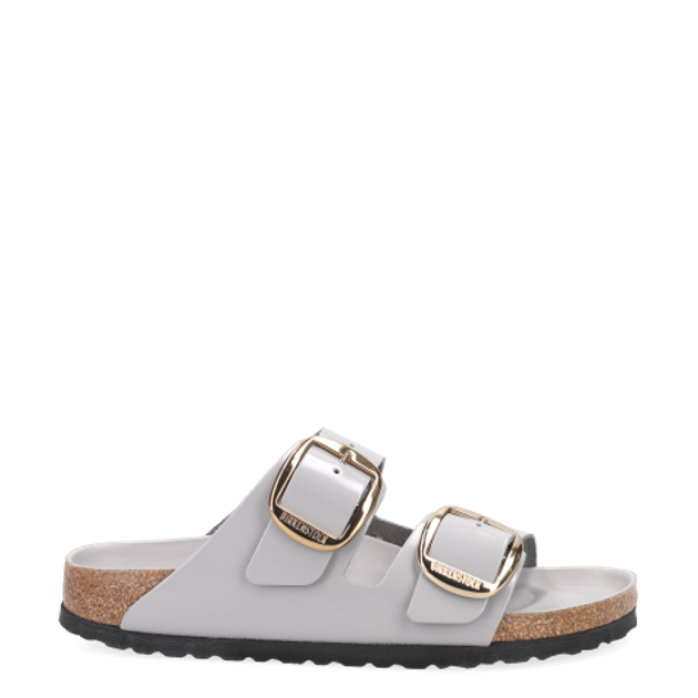 Birkenstock 1029391ARIZONA BIG BUCKLE NATURAL LEATHER sandals in gray