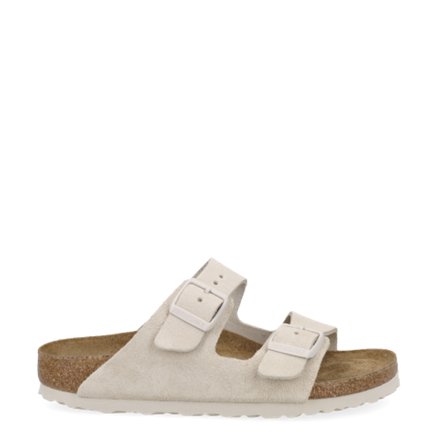 Birkenstock 1024516 ARIZONA SOFT FOOTBED SUEDE LEATHER sandals in gray