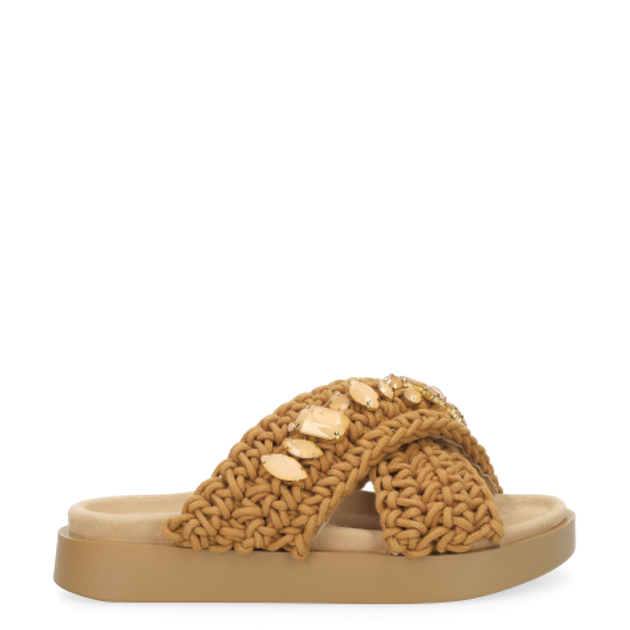 INUIKII 1004.003.0073.171 WOVEN STONES Sandaletten in braun