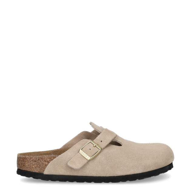 Birkenstock 1030883 BOSTON BS SUEDE LEATHER sandals in beige
