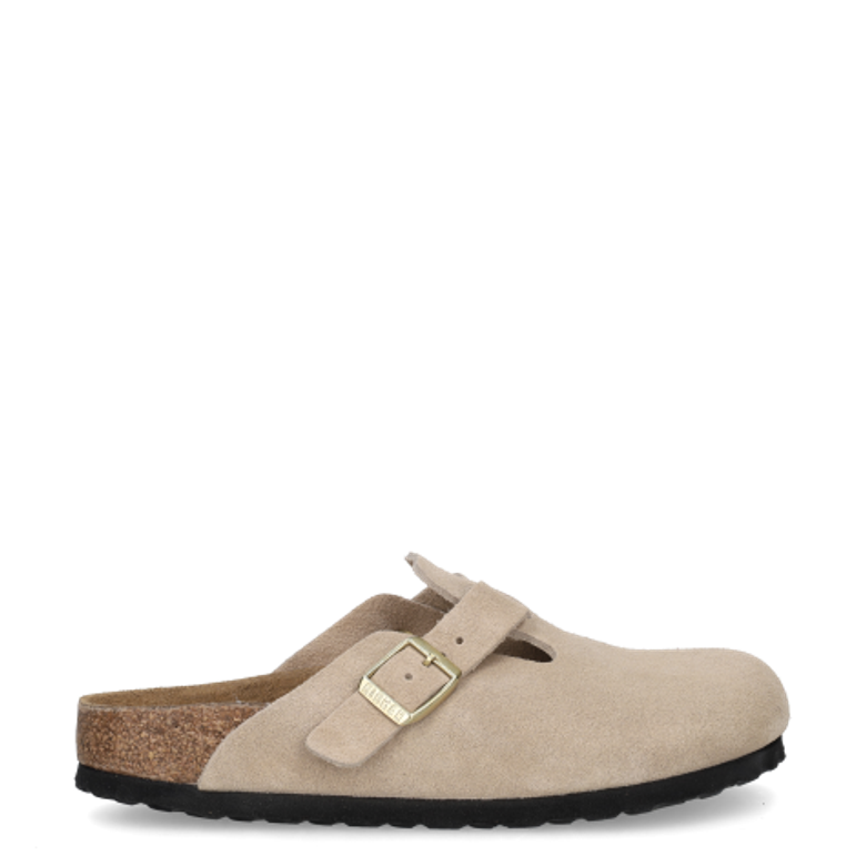 Birkenstock 1030883 BOSTON BS SUEDE LEATHER sandals in beige