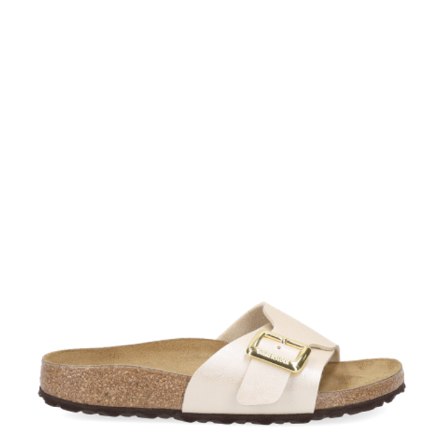 Birkenstock 1029393 CATALINA CUSHION BUCKLE BIRKO-FLOR sandals in beige