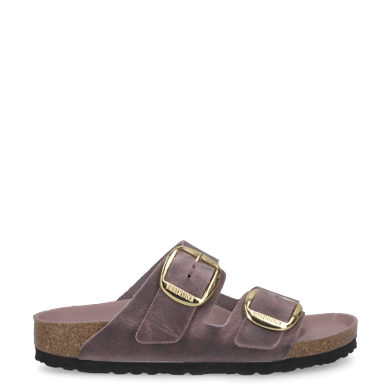 Birkenstock 1029267 ARIZONA BIG BUCKLE NATURAL LEATHER OILED sandals in purple