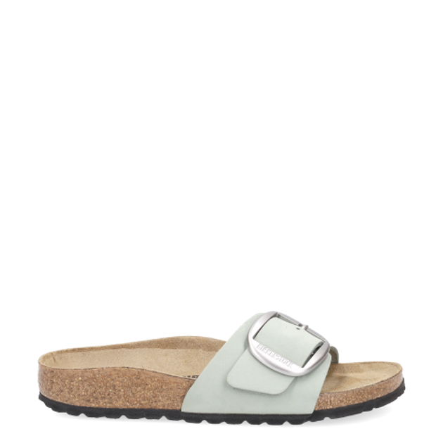 Birkenstock 1029293 MADRID BIG BUCKLE NUBUK LEATHER sandals in green