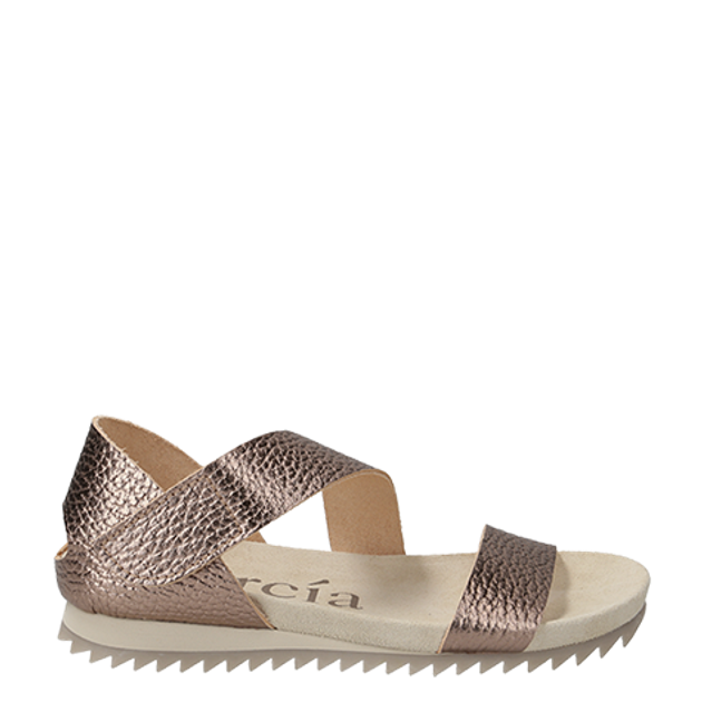 Pedro Garcia JEDDA CHERVO LAME SUNTAN sandals in metallic
