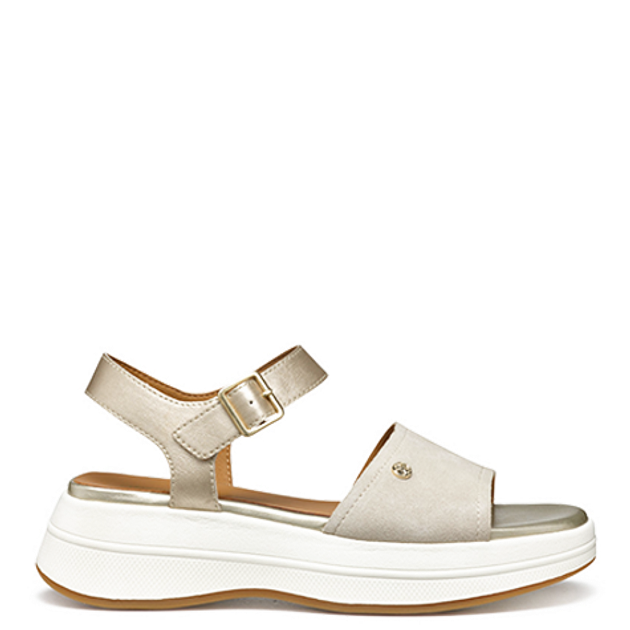 GEOX SPHERICA ECUB sandals in metallic