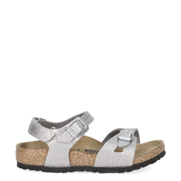 Birkenstock RIO KIDS BIRKO-FLOR sandals in silver