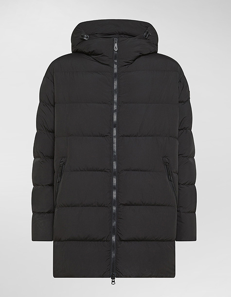 ジャケット PEUTEREY Women Bubble Jackets PED5053 01181903 NER Black Hooded padded coat