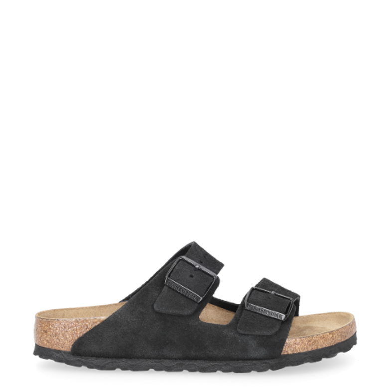 Birkenstock 951323 ARIZONA SOFT FOOTBED SUEDE LEATHER slippers in black