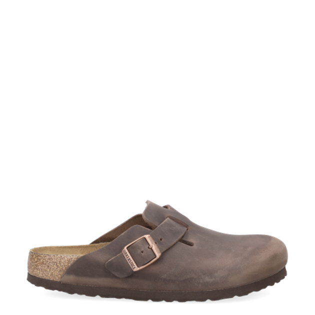 Birkenstock 159713 BOSTON SOFT FOOTBED NATURAL LEATHER slippers in brown