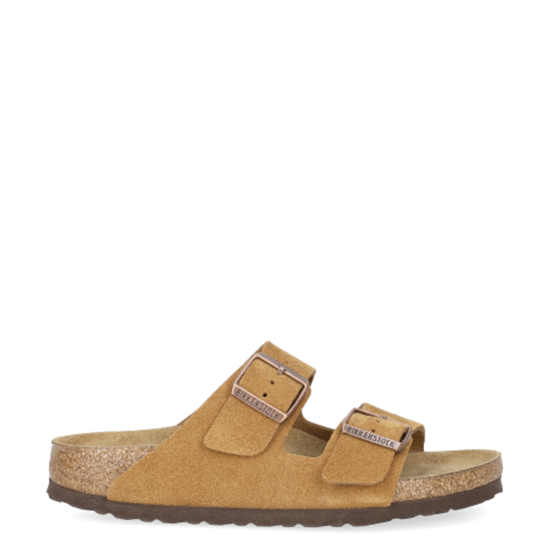 Birkenstock 1009527 ARIZONA SFB NUBUCK LEATHER SUEDE slippers in brown