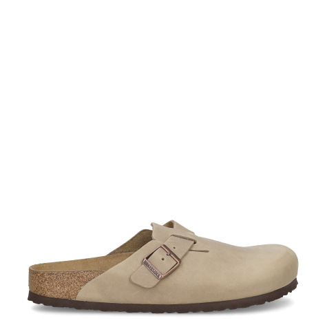 Birkenstock 1019484 BOSTON NATURAL LEATHER Slippers in beige/brown