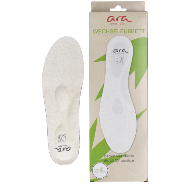 Ara 16-00001-61 Highsoft removable footbed shoe care in white