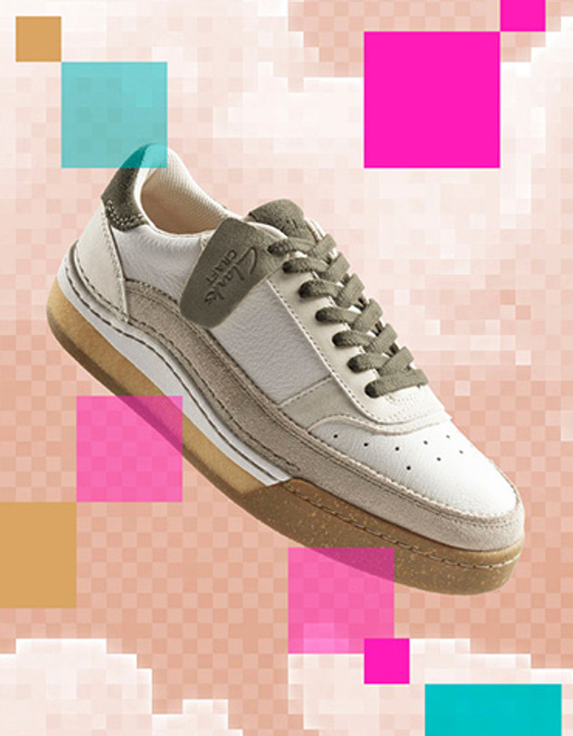 Clarks CraftCourtLace sneaker in white