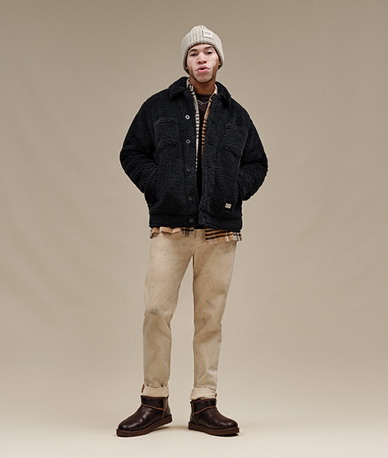 UGG 1158191-IWD CLASSIC ULTRA MINI LTHR REGEN warm lining in brown