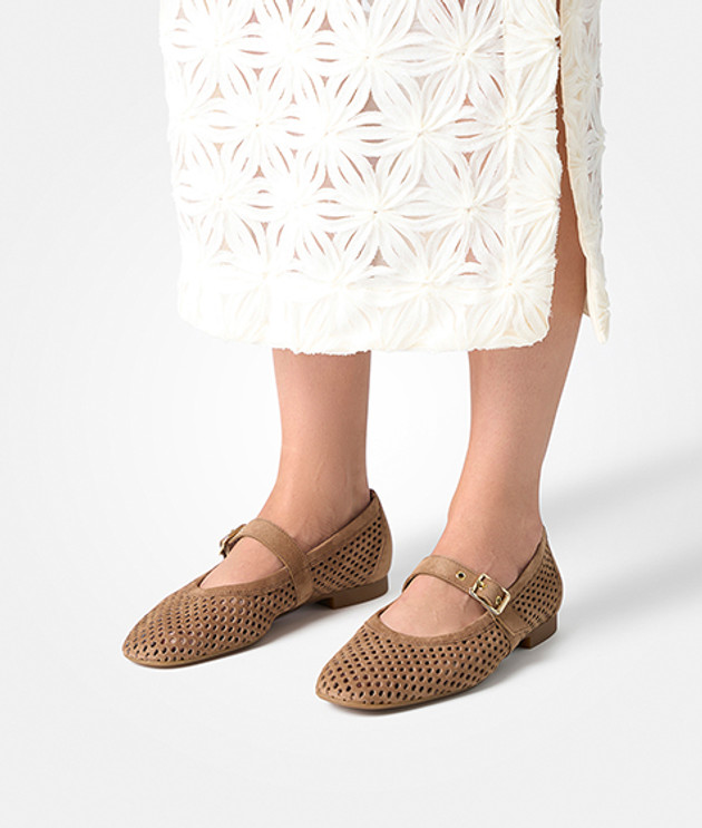 Paul Green 1213-029 ballerina in brown