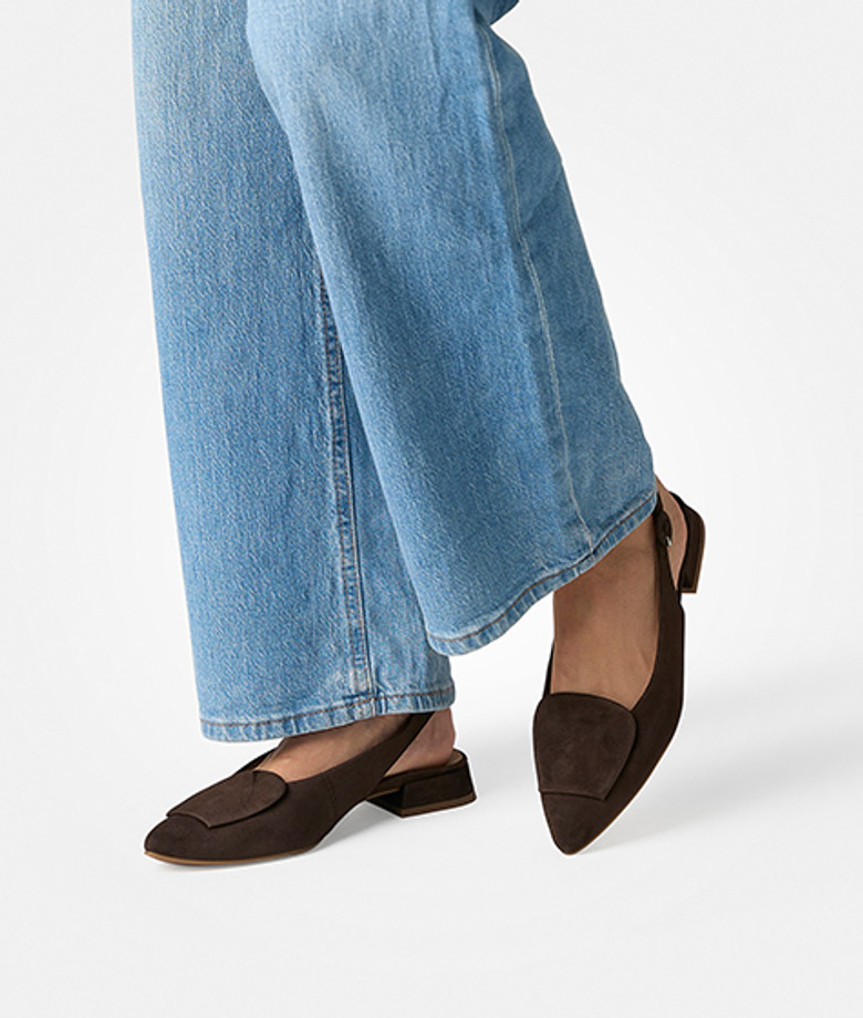 Paul Green 6090-089 Peeptoes & Slingpumps in braun