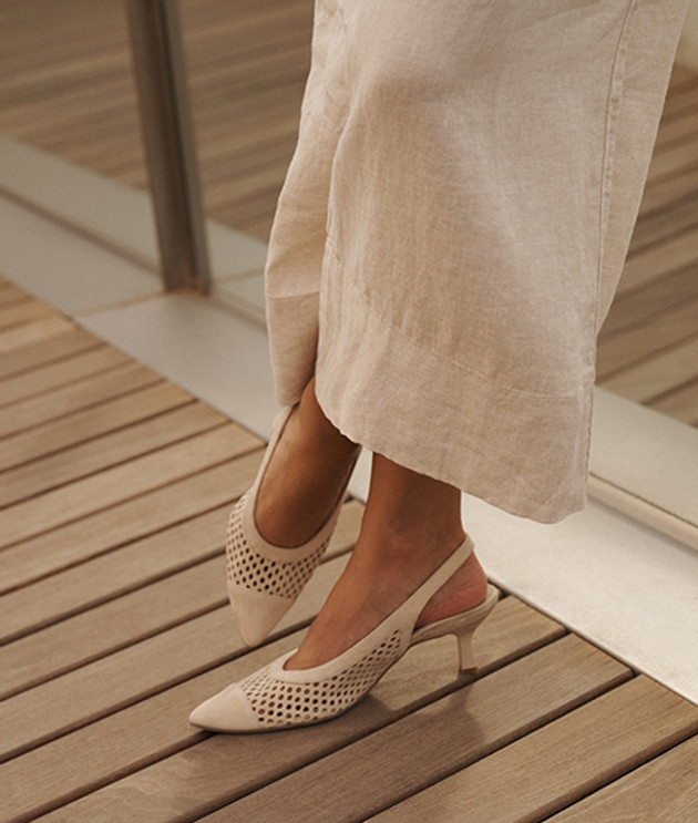 Paul Green 6222-009 Peeptoes & Slingpumps in beige