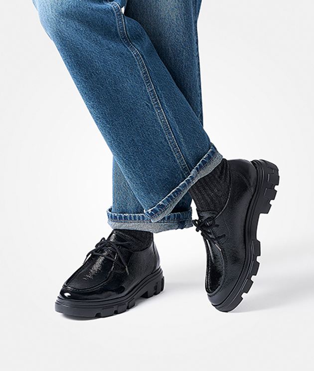 Paul Green 1183-018 lace-up shoes in black