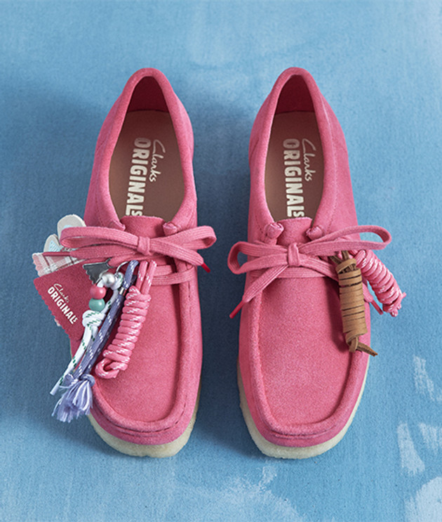 Clarks Wallabee 26186511 4 lace-up shoes in rose