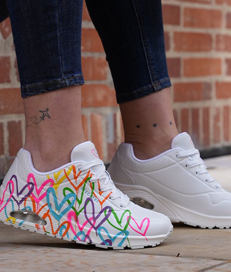 Skechers UNO HIGHLIGHT LOVE sneaker in white