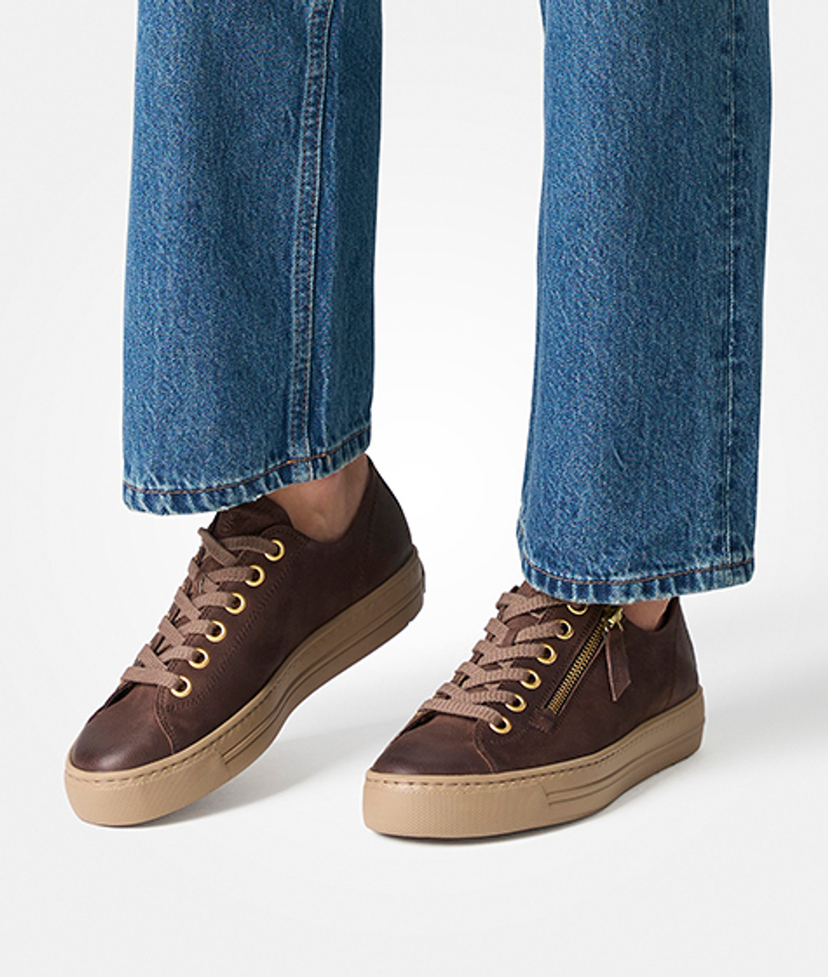 Paul Green Women's Bixby Platform Sneaker Brown Size 6.5 M main image 1