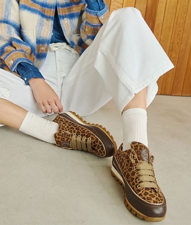 Candice Cooper 2017948.14.1D33 JANIS STRIP CHIC sneaker in brown