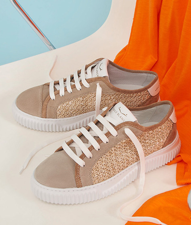 Voile Blanche 0012017538.01.1D40 MAIORCA sneaker in beige