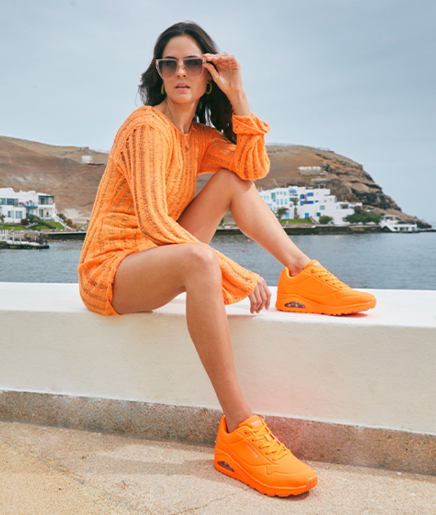 Skechers 73667 NORG UNO sneaker in orange