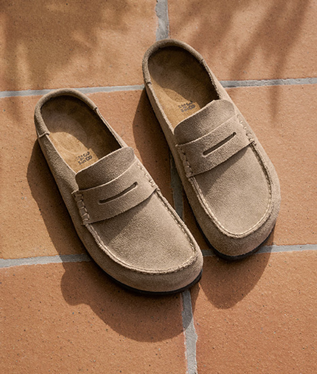 Birkenstock 1029675 NAPLES WRAPPED SUEDE sandals in beige