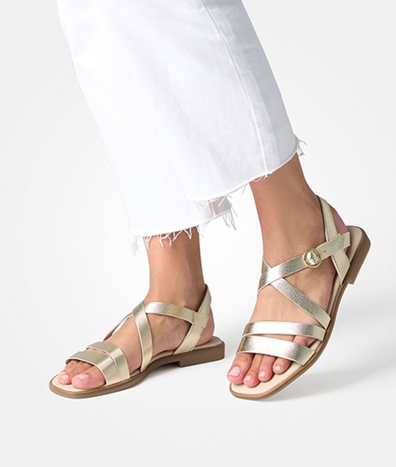 Paul Green 6096-077 sandals in gold