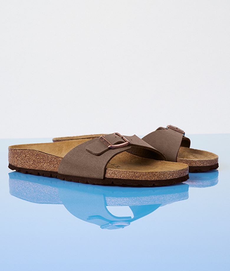 Birkenstock 40093 MADRID BIRKO-FLOR BIRKIBUC slippers in brown