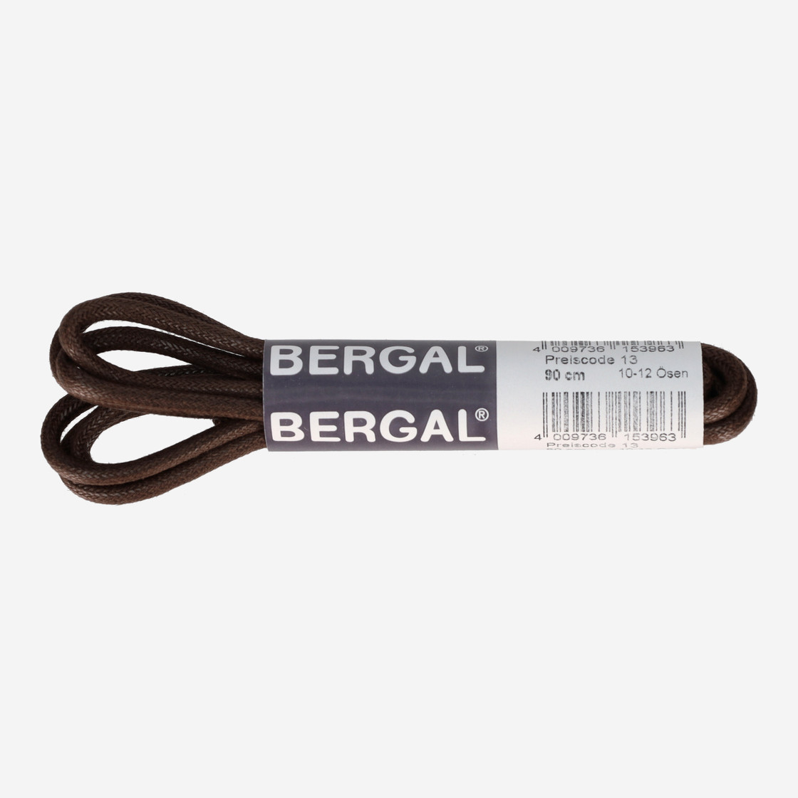 Bergal Round thick waxed dark brown - Dark brown - Back view