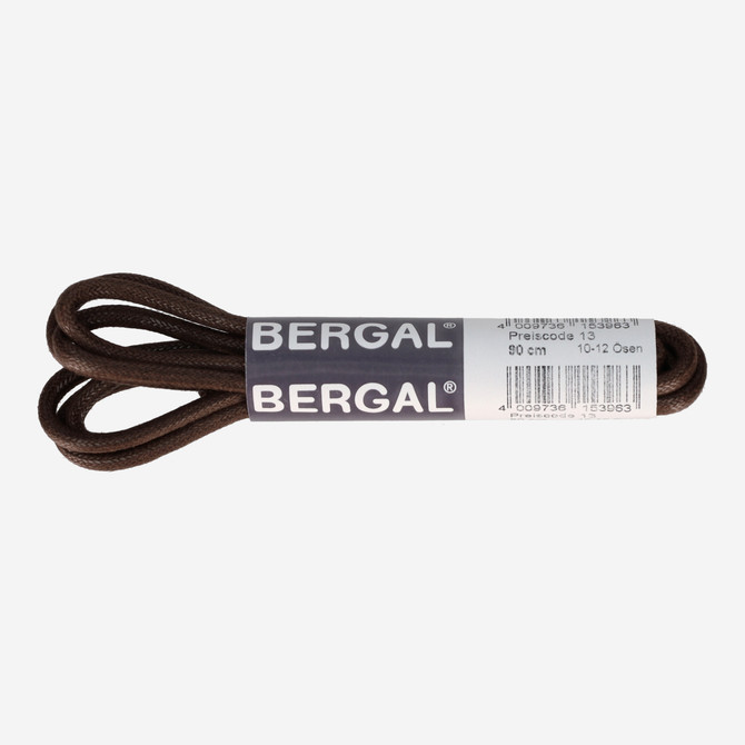 Bergal Round thick waxed dark brown - Dark brown - Back view