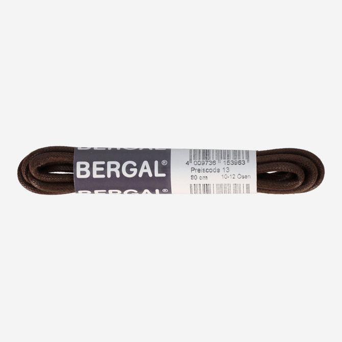 Bergal Round thick waxed dark brown - Dark brown - Front view