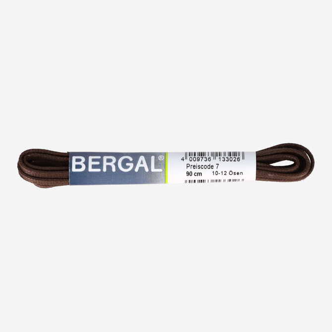 Bergal flat thin waxed brown - Dark brown - Front view